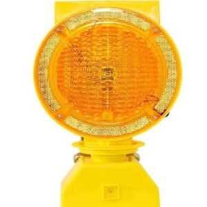 مكس لايت إنارة تحذيرية بالطاقة الشمسية – ضوء تحذيري أصفر للطرق