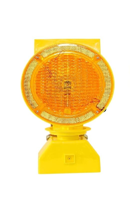 مكس لايت إنارة تحذيرية بالطاقة الشمسية – ضوء تحذيري أصفر للطرق