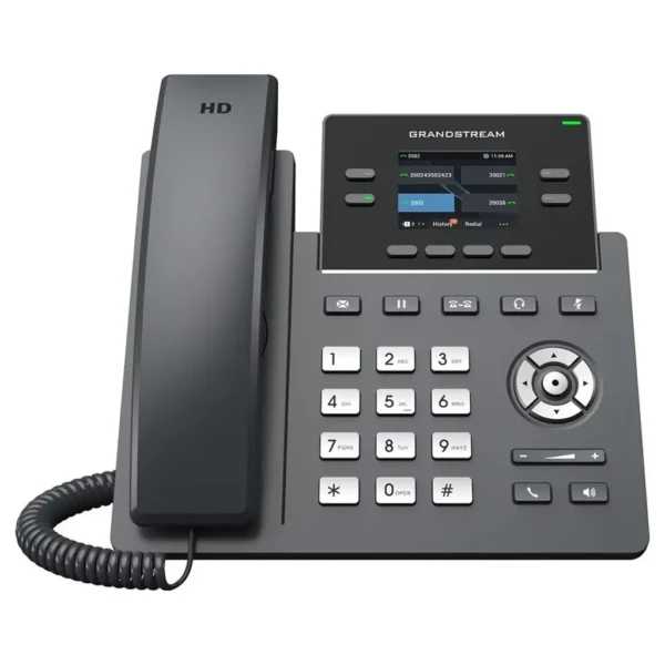 هاتف Grandstream GRP2612W – هاتف IP احترافي بأربعة خطوط مع واي
