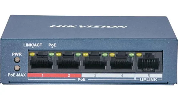 مفتاح PoE من هيكفيجن بمسافة 100 متر DS-3E0105P-E/M