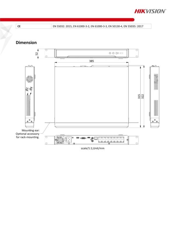 Hikvision DS-7616NI-Q2/16P Network Video Recorder NVR