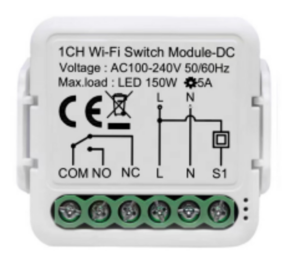 NEXRE-DC-W — وحدة WIFI (Dry Contact) تعمل بتوصيل N وL، أحادية