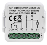 NEXRE-DC-Z — وحدة Zigbee (Dry Contact) تعمل بتوصيل N وL، أحادية