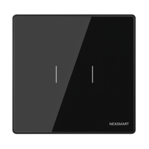 NEXSW-TB-2G-Z — مفتاح حائط ذكي Zigbee ثنائي (2 Gang) مزوّد