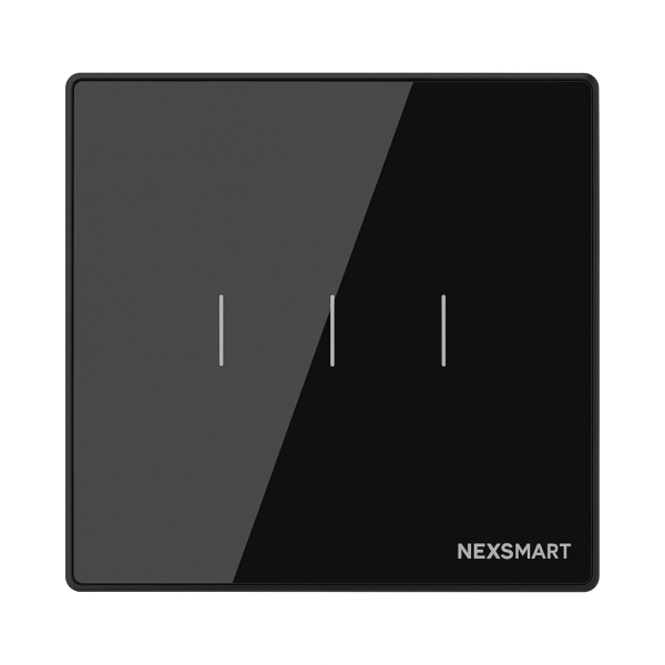 NEXSW-TB-3G-Z — مفتاح حائط ذكي Zigbee ثلاثي (3 Gang) مزوّد
