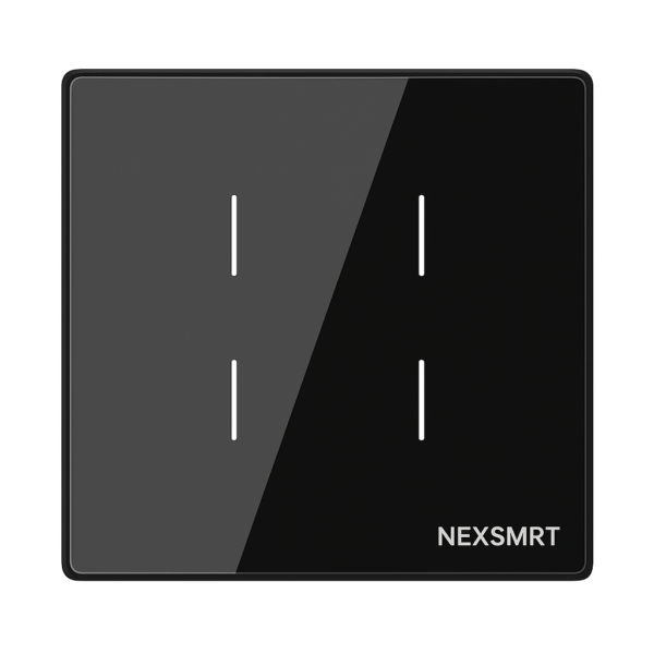 NEXSW-TB-4G-Z — مفتاح حائط ذكي Zigbee رباعي (4 Gang) مزوّد