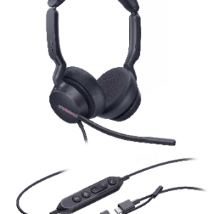 Yealink UH46 Dual Teams USB-C/A – سماعة رأس ثنائية للأعمال
